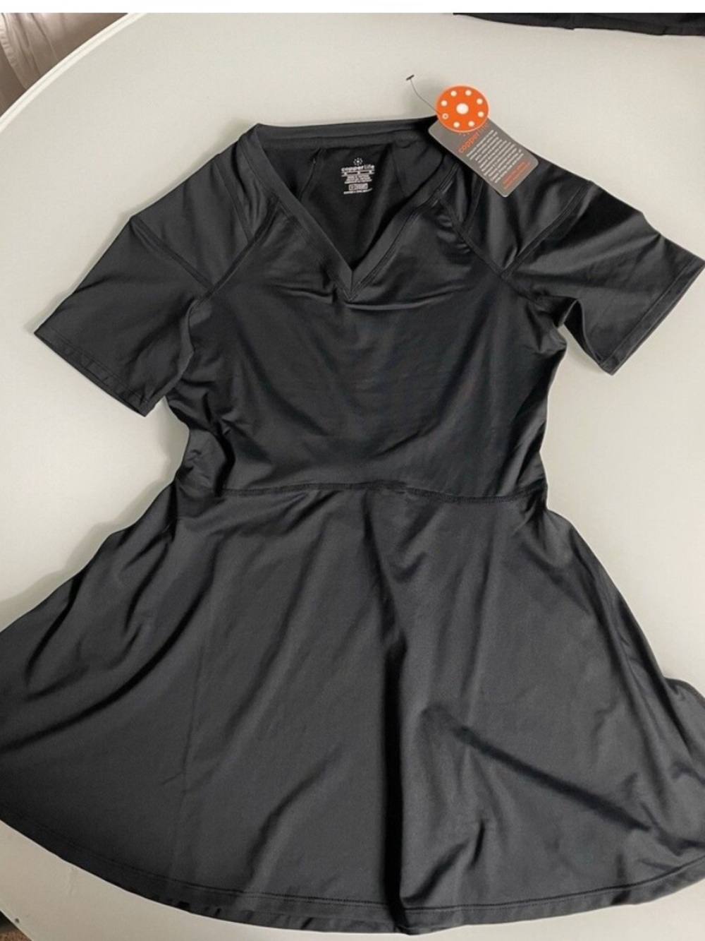New Copper Life Black A-Line Short Sleeve Shirt Size Medium